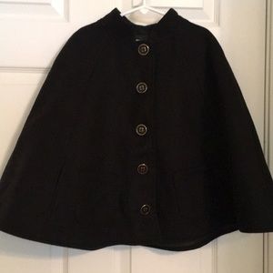 Black wool cape